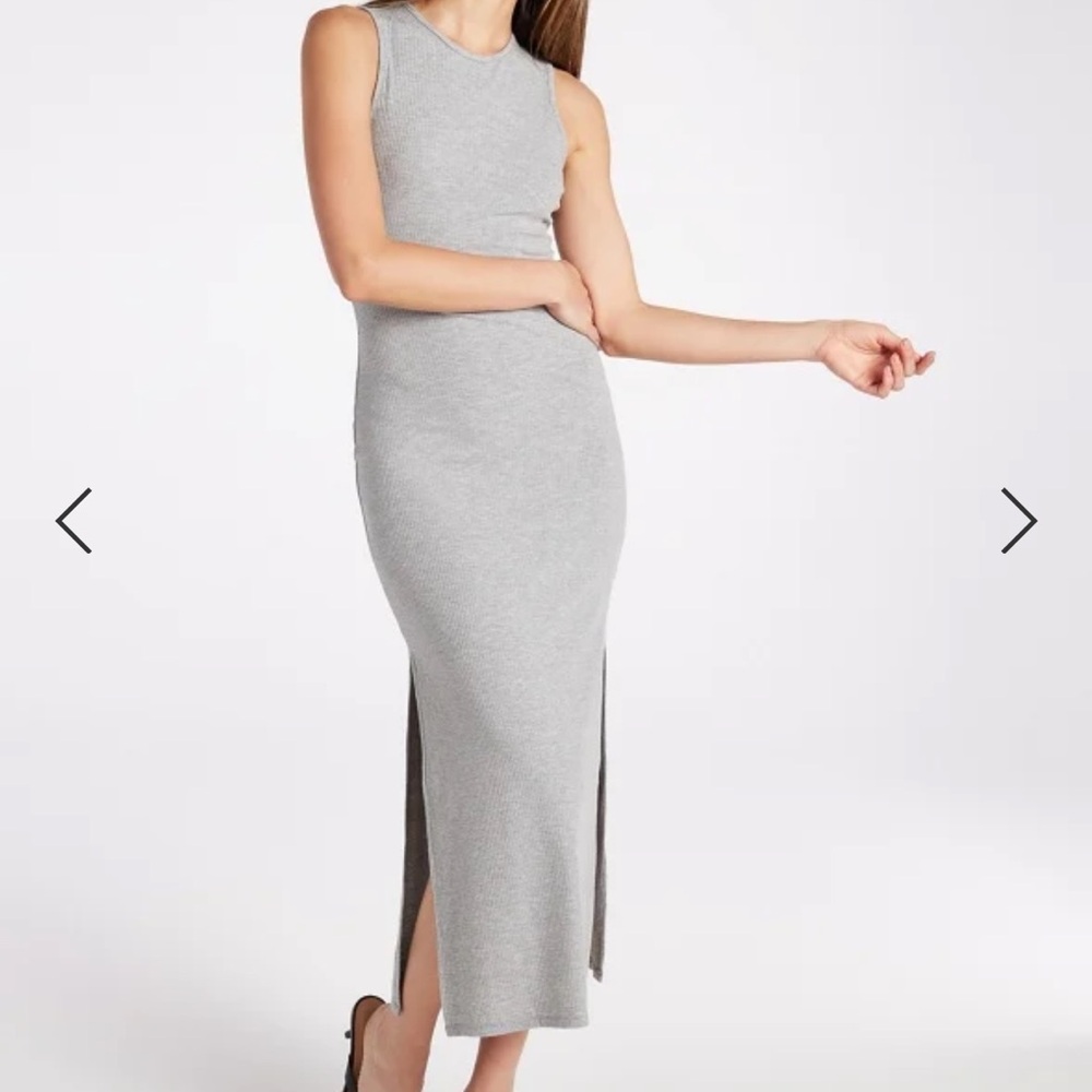 Just Fab maxi dress size medium grey ribbed
